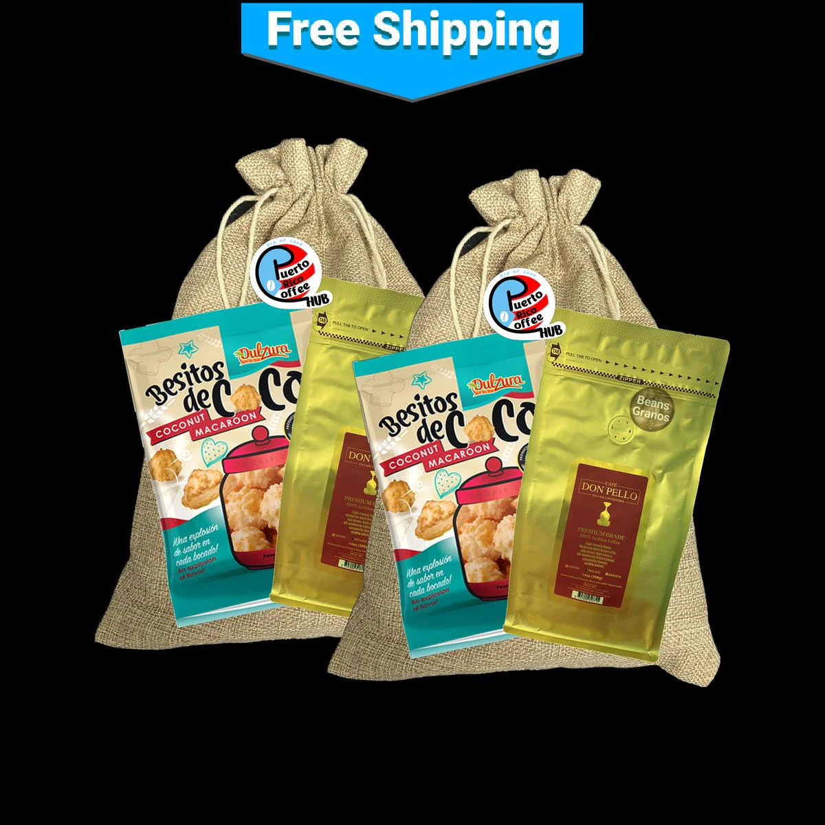 Café Don Pello 14 Oz Coffee Beans Gift Bag - Image 4