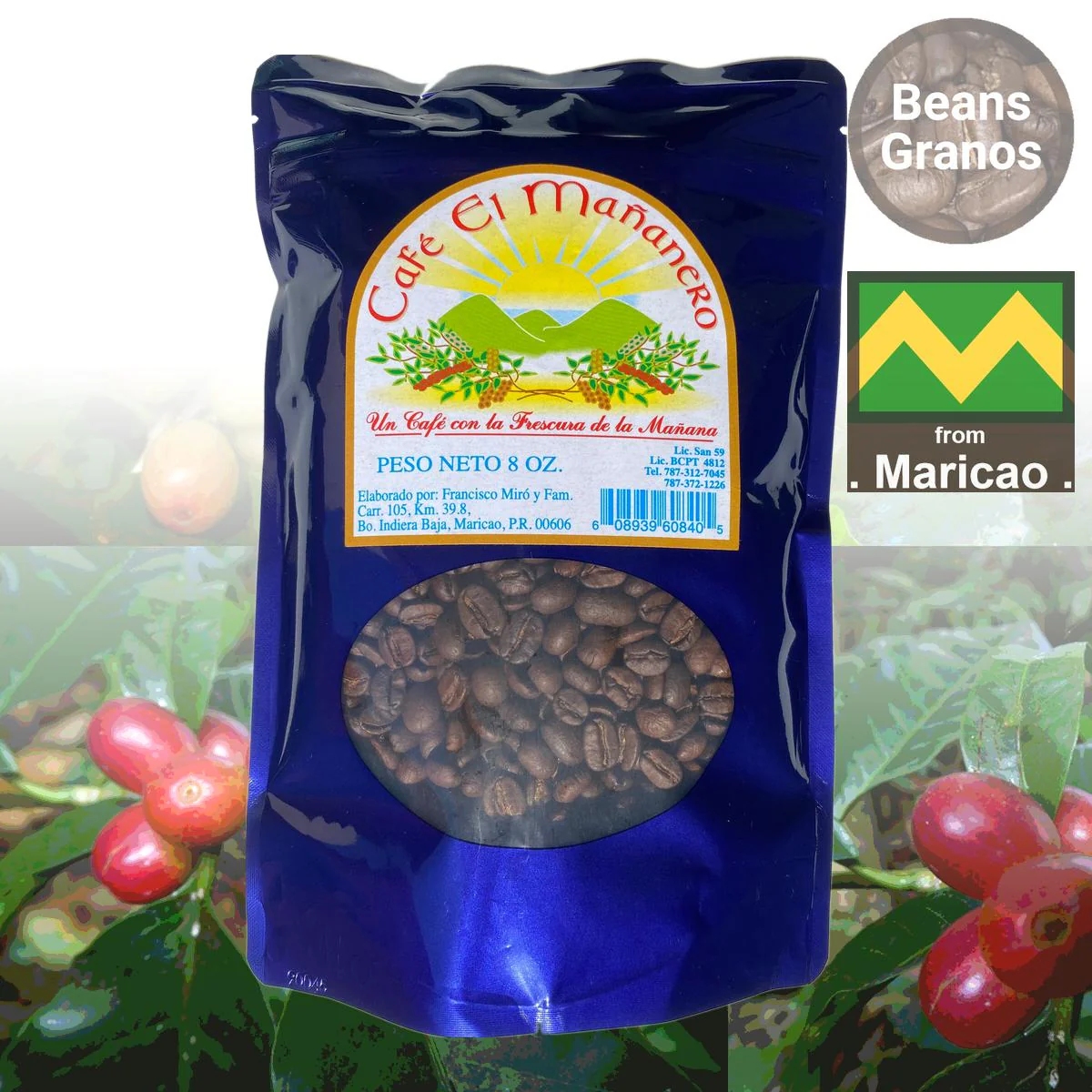 Café El Mañanero Coffee Beans Blue Bag - Image 3